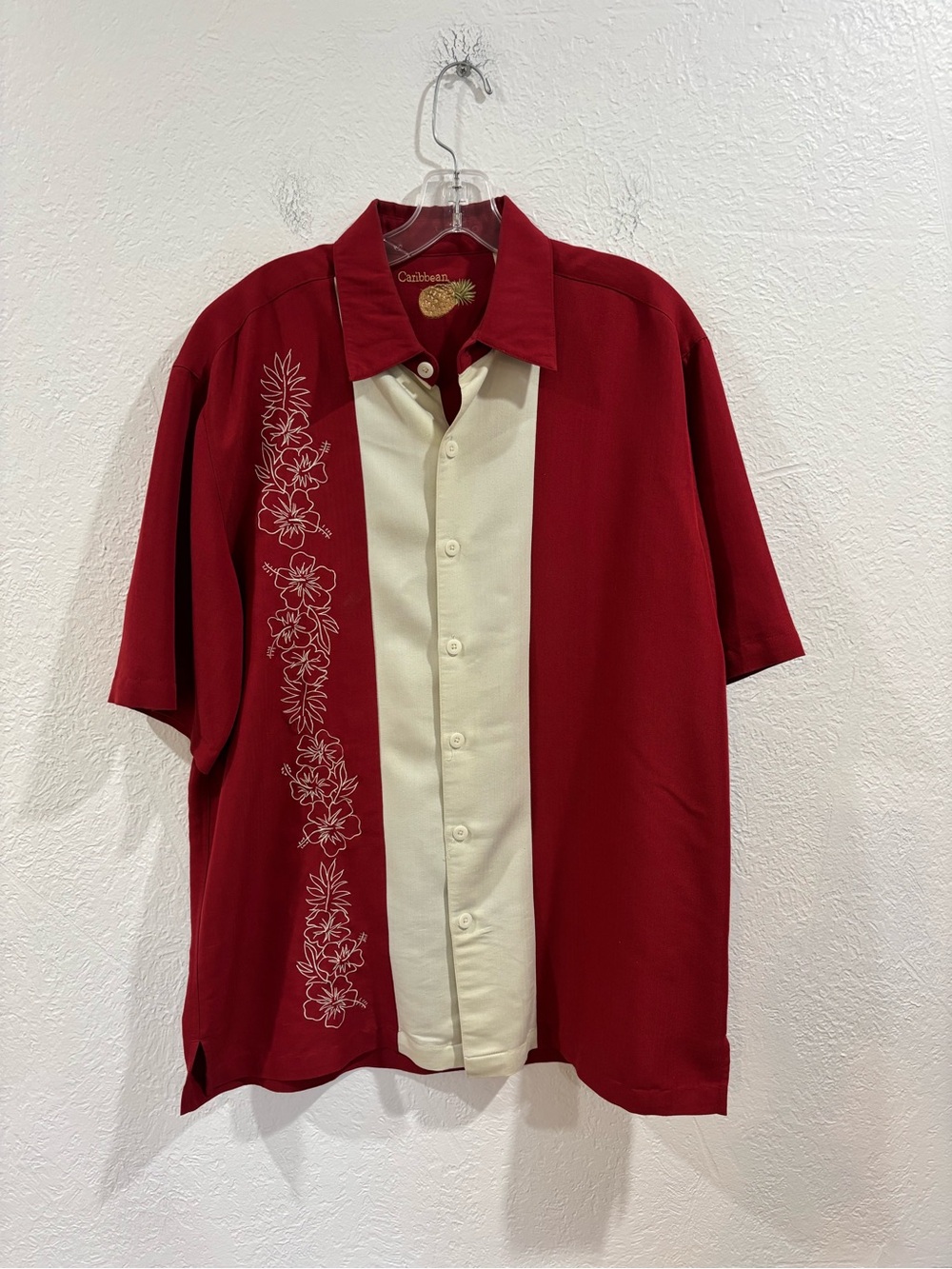 Caribbean Embroidered Short Sleeve Shirt